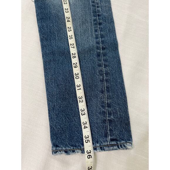 Moussy Vintage Denim Jeans in label Cowhide Leather size 27 - Picture 9 of 10